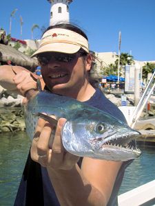 Our Friend Alec of Cooper Landing with a Sierra Mackeral.  Tasty!