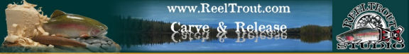 Reel Trout Studios Alaska Fish Art Carvings