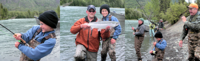 Sockeye Salmon tripple play on the Upper Kenai