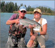 Cheryl Big Bow with another fine Kenai Rainbow