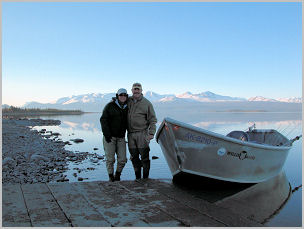 Departure from the Lower Skilak Lake Boat Landing