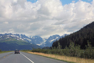 Seward Highway between Anchorage and the Kenai.