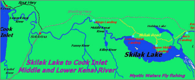 Kenai River And Cooper Landing Alaska Maps Including The Upper