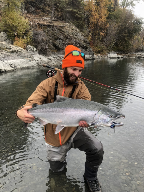 Jay from the Fly Project fly fishing with Mystic Waters