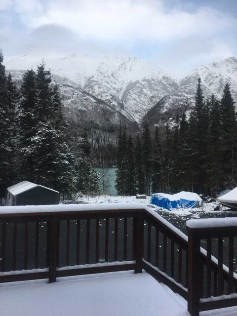 View toward Kenai Lake from the Mystic Lodge