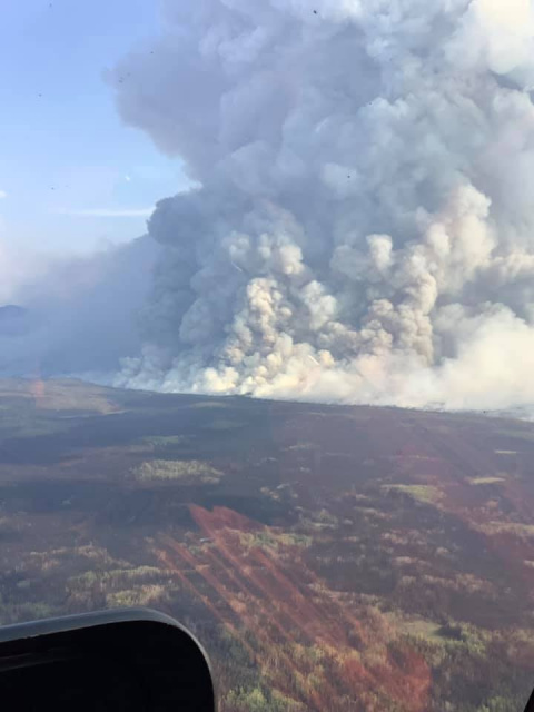 Swan Lake Fire Aerial