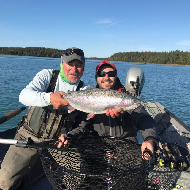 Rainbows fat on salmon eggs.